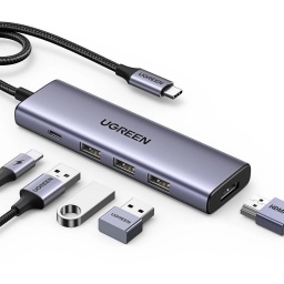 HUB UGREEN USBC A HDMI 3 USB PD POWER NNET