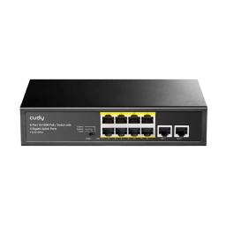 Switch Cudy 8 Puertos PoE+ 10100Mbps + 2 Uplink Gigabit