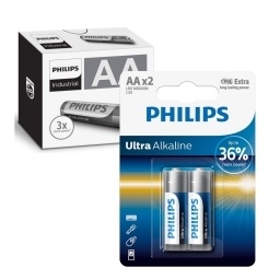 Pack de 12 blister de Pilas Ultra alcalinas Philips AA X 2 unidades NNET