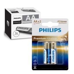 Pack de 12 blister de Pilas Premium alcalinas Philips AA X 2 unidades NNET
