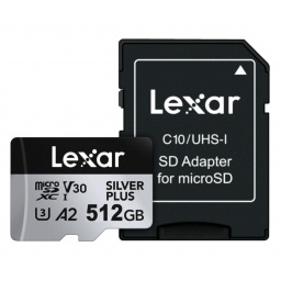 Memoria microSDXC 512GB Lexar Pro Silver Plus UHS I