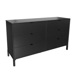 Cmoda Marden 6 cajones Horizontal Negro NNET