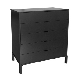 Cmoda Marden 5 cajones Vertical  Negro NNET