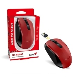 Mouse Genius NX-8008S inalmbrico silencioso rojo NNET
