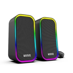 PARLANTE MARVO SG-285 RGB USB NEGRO NNET