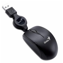 Mini Mouse Genius Retractil USB negro NNET