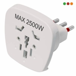 Adaptador Corriente Universal a 3 En Lnea 10A 250V