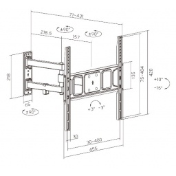 Soporte para TV lcdled movil hasta 55''  35kg