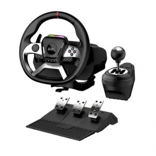 Volante Genius SpeedMaster X5 con vibracion, pedales y cambios NNET