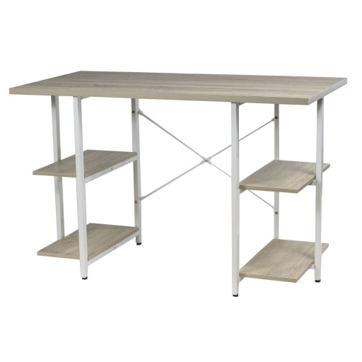 Escritorio 4 Estantes Blanco/madera NNET