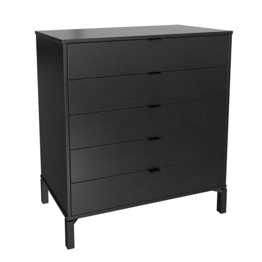 Cmoda Marden 5 cajones Vertical / Negro NNET