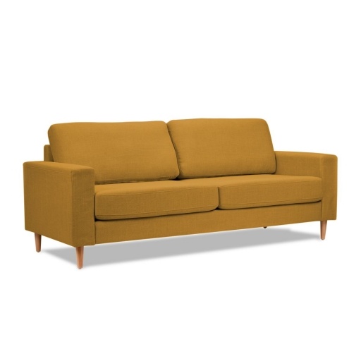 Sofa Lineal Tokio 3 Cuerpos Color Oro