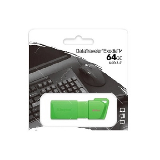 KINGSTON USB NEON 64GB GREEN NNET