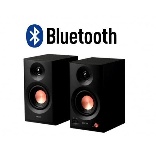 Parlantes Edifier MR3 de estudio negros bluetooth NNET