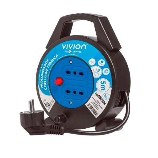 Alargue Conatel Carrete 5mts 2x Bipaso