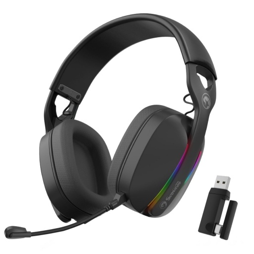 Auriculares Gamer Inalámbricos Marvo HG9086W 7.1 RGB Negro