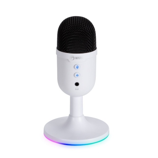 Micrfono Marvo MIC-06 Blast 40 RGB Blanco USB
