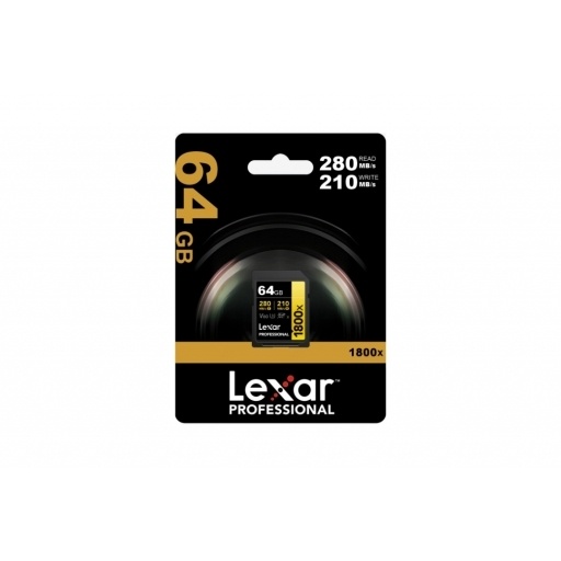 Memoria SDXC Lexar Pro 1800X 64GB UHS-II Gold Series NNET