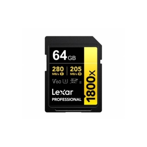 Memoria SDXC 64GB Lexar Pro 1800X UHS II Gold Series