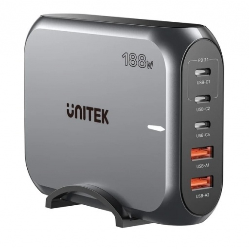 Cargador GaN Unitek de escritorio 188w NNET