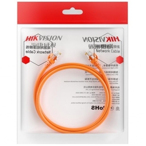 PATCH 0.5 MTS CAT6 NARANJA HIKVISION 