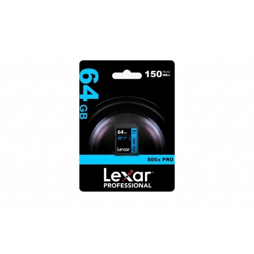 Memoria SDXC Lexar 800X Pro 64GB Blue Series 
