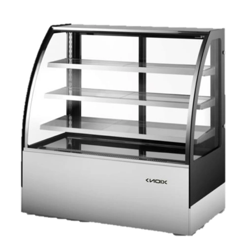 Vitrina Exhibidora Refrigerada Xion XI-HV521 Inox 520L Vidrio Curvo