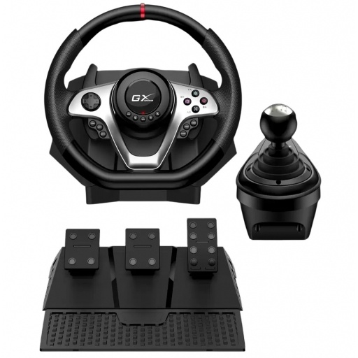 Volante Genius SpeedMaster X1 con vibracion, pedales y cambios