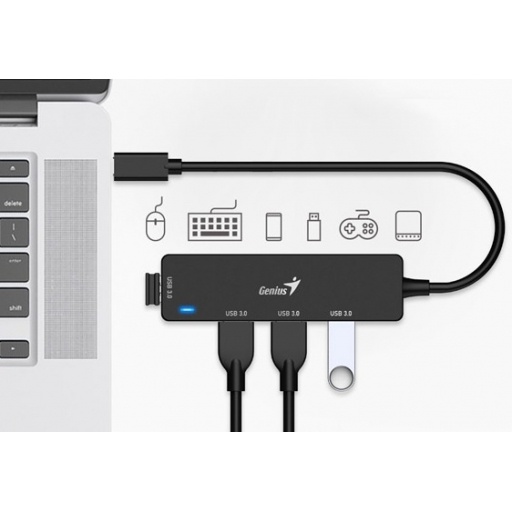 Hub Genius USB-C a 4 USB-A 3.0