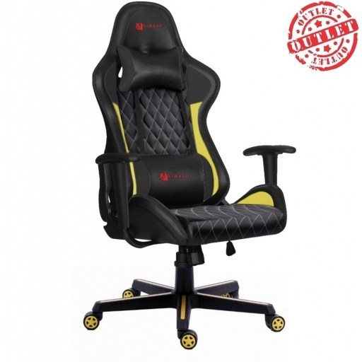 Silla Gamer X-lizzard Negro/amarillo (con detalles)