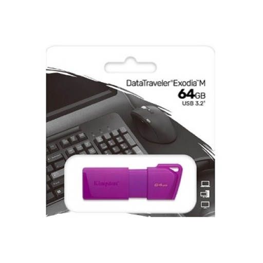 Pendrive Kingston 64GB DataTraveler Exodia M P�rpura