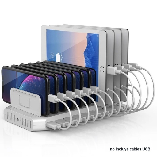 Estaci�n de Carga Unitek 10 Puertos USB QC3.0 96W