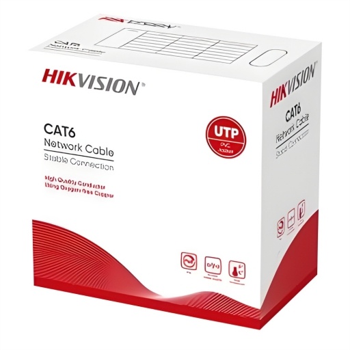 Cable UTP Hikvision Cat6E 305m - cobre exterior 0.55 mm