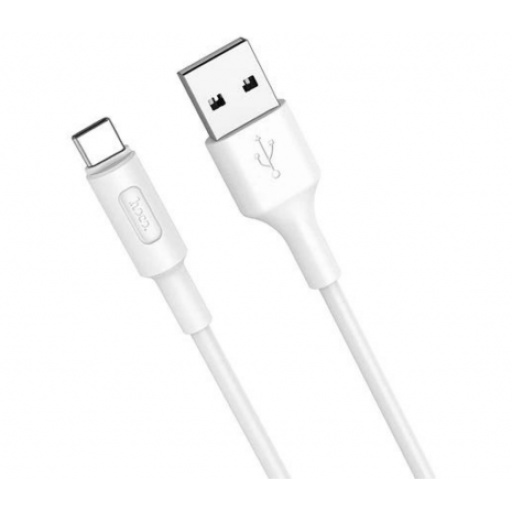 CABLE HOCO X25 USBA USBC BLANC