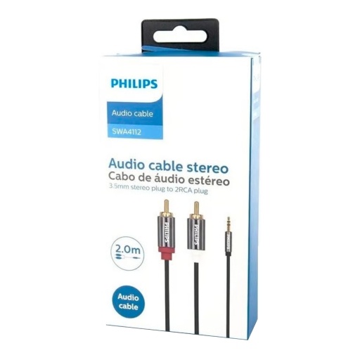 Cable de Audio Philips Swa4111/59 3,5mm a 2RCA 2mt