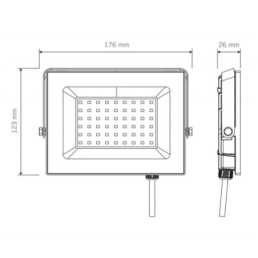 Foco LED Vivion 50w negro IP65 (luz fria)