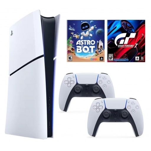 Consola Sony Playstation 5 Slim Digital + Joystick extra Sony + 2 juegos