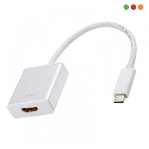 Adaptador Anbyte USB-C a HDMI 15 cm Macho Hembra