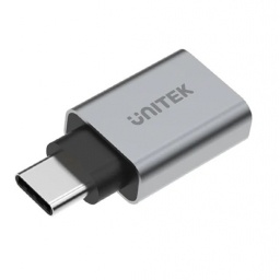 Adaptador Usb-c A USB-A Unitek Gris Espacial de Aluminio