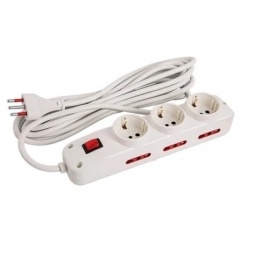 Alargue Conatel 10 metros 3xSchuko 6x3L Blanco