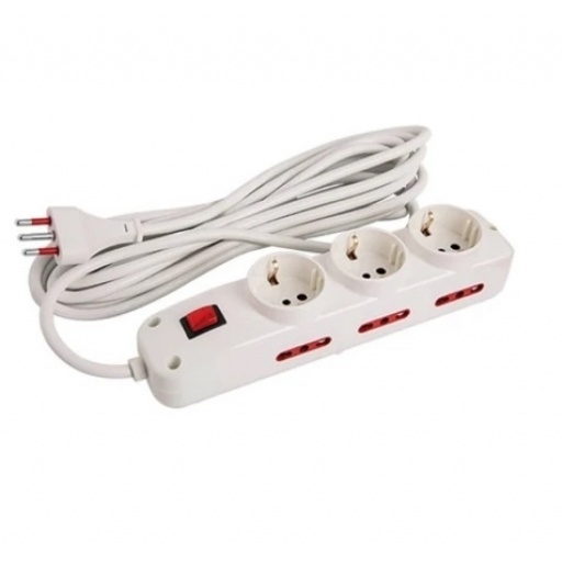 Alargue Conatel 10 metros 3xSchuko 6x3L Blanco