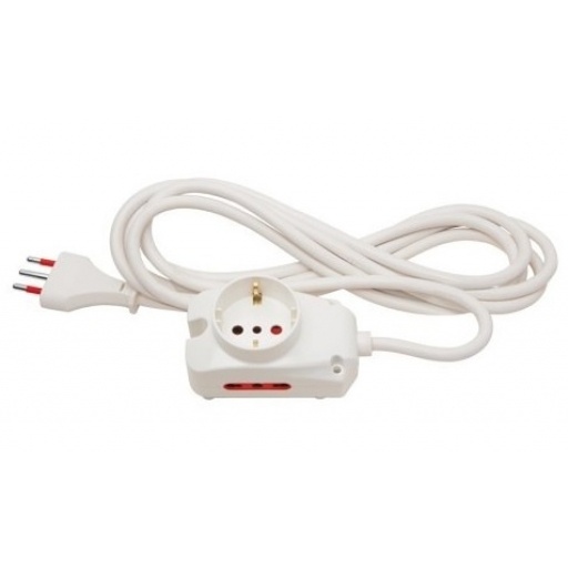 Alargue Conatel 3 metros 1xSchuko 2x3L Blanco
