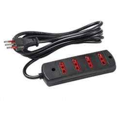 Alargue Conatel 3 metros 4 Bipaso Ficha 3L Negro