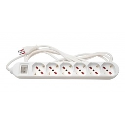 Alargue Conatel 3L 6 Schuko Ficha 3 metros Blanco