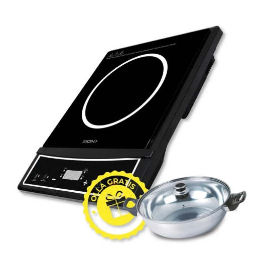 Anafe de Inducci�n Xion Port�til 2000w Cristal Negro + Olla de Regalo