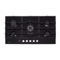 Anafe de Empotrar James 5 Hornallas Vidrio Negro con Timer