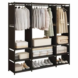 Armario Port�til de Metal, ABS y TNT para Ropa 130 X 170 cm