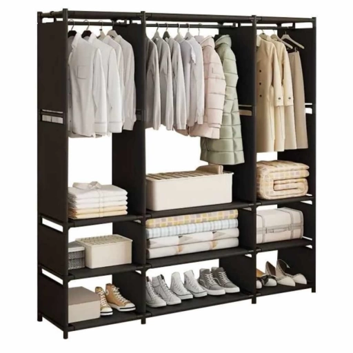 Armario Port�til de Metal, ABS y TNT para Ropa 130 X 170 cm