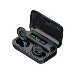Auriculares Bluetooth con Display LCD y Power Bank Negro