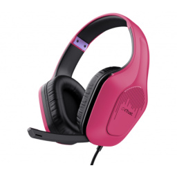Auriculares Gamer Trust GXT415P Zirox Pink Rosa